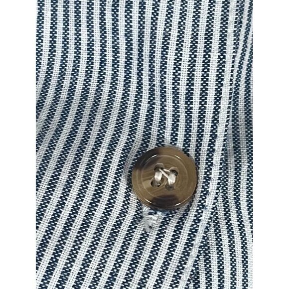 Christmas Striped Shirt L Cat Embroidery Festive Holiday Preppy Classic Retro - Picture 9 of 14